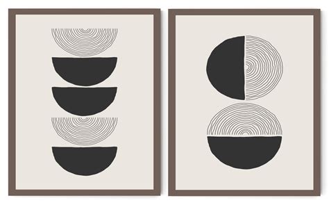 BLACK & WHITE LUNAR ABSTRACT ART FRAMES WITH GLASS- SET OF 2 – SUREKH DECOR