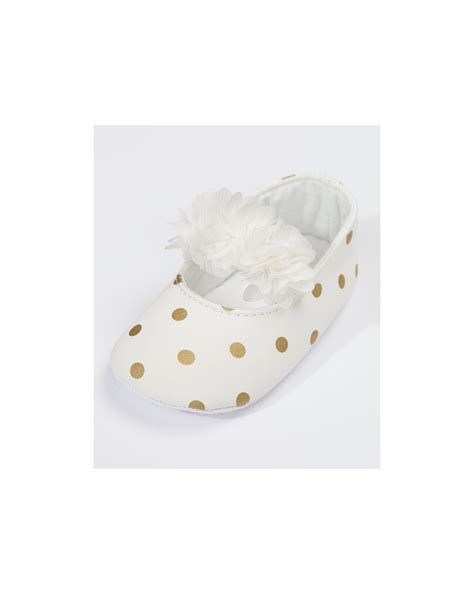 Buy Cream Spot Three-Dimensional Flower Baby Pram Shoes Online at Best ...