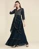 Buy Navy Blue Dresses & Gowns for Women by MADHURAM TEXTILES Online ...