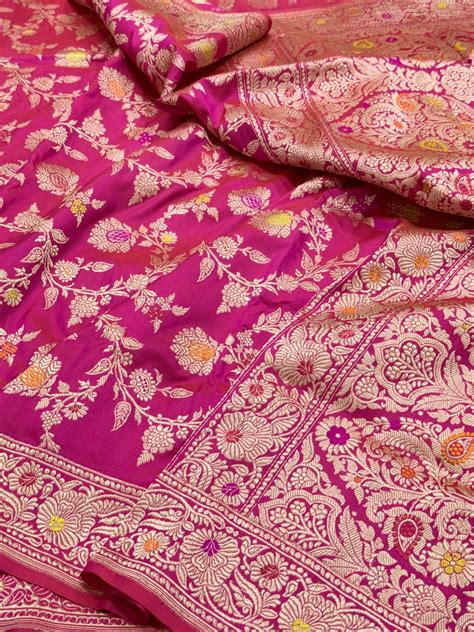 Buy Online 100% Pure Banarasi Silk Saree – HMR Handlooms