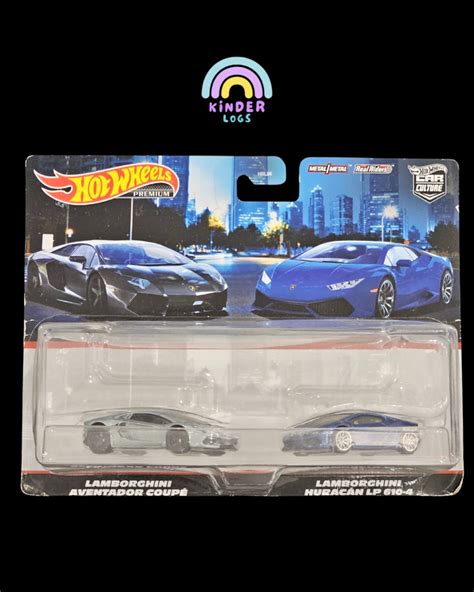 Premium Hot Wheels Duo Pack - Lamborghini Aventador & Huracan (Puffed ...