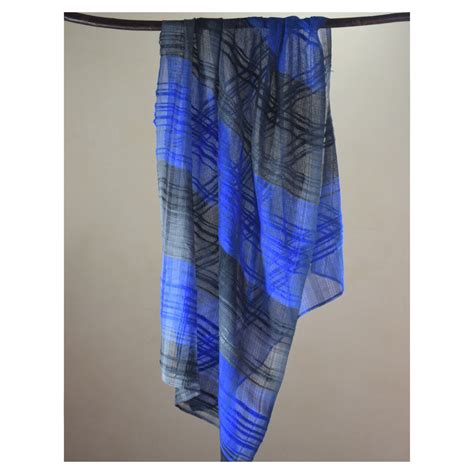絹からみ織布《蒼影》｜Silk Leno Weave Textile “Ao-kage / Blue Shadow” | yamamayu