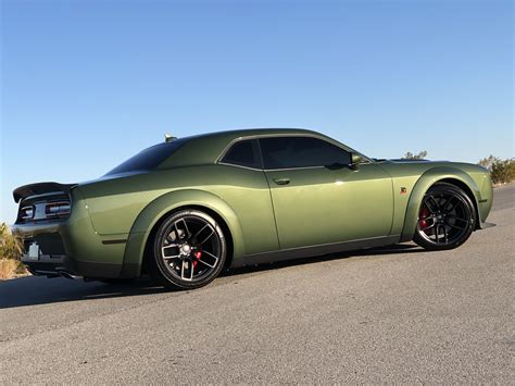 F8 Green Widebody | Dodge muscle cars, Dream cars, Dodge challenger srt hellcat