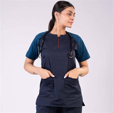 Dark Navy blue Raglan Sleeves hospital scrubs – MedTogs Healthcare ...