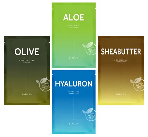 Buy BARULAB DRY SKIN Sheet Mask Combo - 4 sheet mask| Intense Hydrating ...