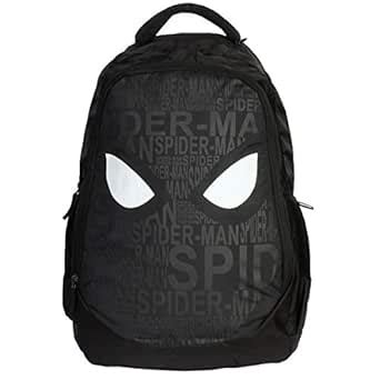 Buy Priority Black Polyester Superhero Light Weight School Bag for Boys ...