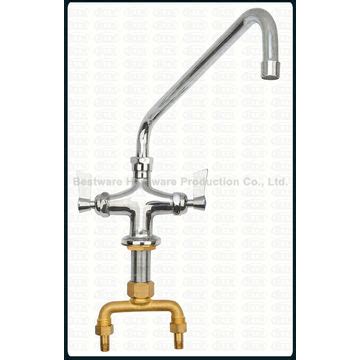 Heavy Duty Deck Sink Faucet with 12" Swing Spout, Hotel/Restaurant ...