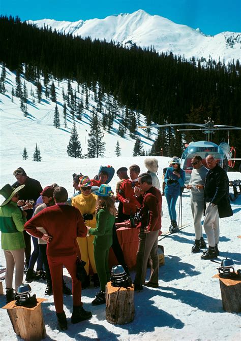 #Snow Mass Picnic by 1960's Photographer #Slim Aaron Framed Slim Aaron ...