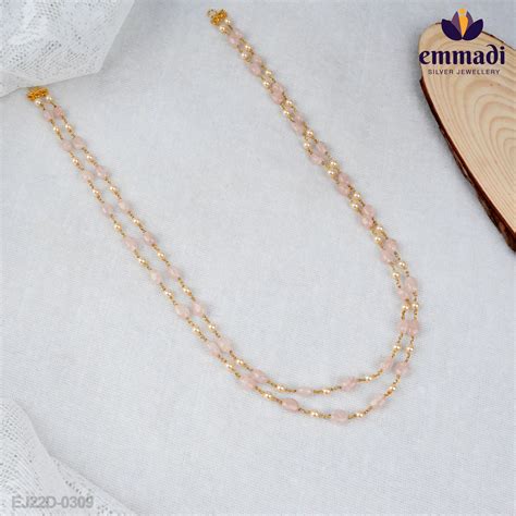 Shreya's Beads Pink Chain - Handcrafted Indian Jewelry – Emmadi Silver ...