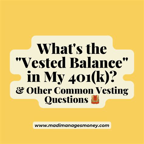 What Is Vested Balance