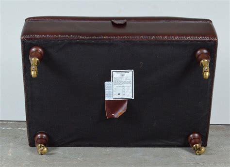Large Laura Ashley Elliot Heritage Brown Leather Footstool Internal Storage at 1stDibs | laura ...