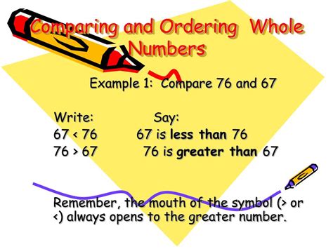 Image result for Comparing and Ordering Whole Numbers