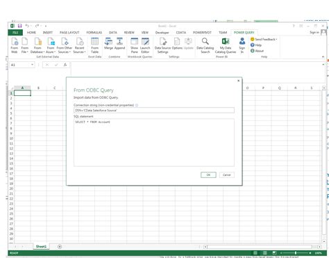 Image result for Power Query ODBC Advanced SQL Query Example