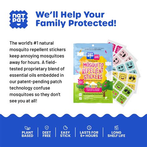 Buzz Patch Mosquito Repellant Stickers for Kids (60 Pack)