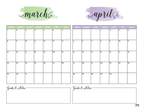 2026 Two Month Calendars - 84 FREE Printables | Printabulls