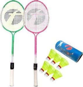 SBM badmintion racket set of 2 with 6 nylon cock Badminton Kit - Buy ...