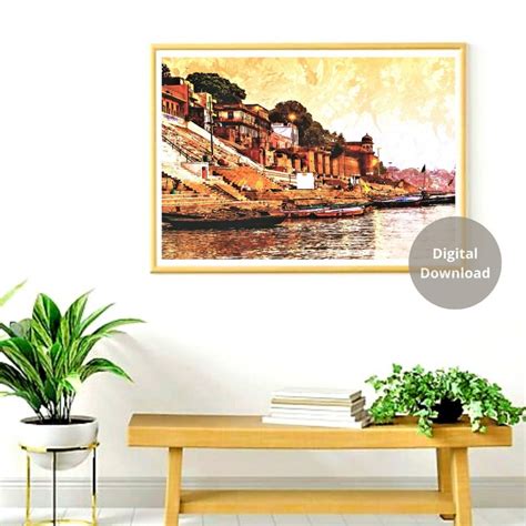 Buy Banaras at Ganges Art Print – Sacred River Scene, India Cultural ...