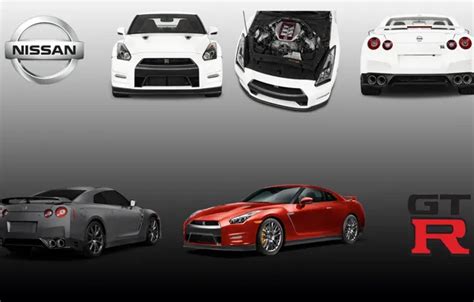 Download wallpaper minimalism, gradient, Nissan GTR, section minimalism ...