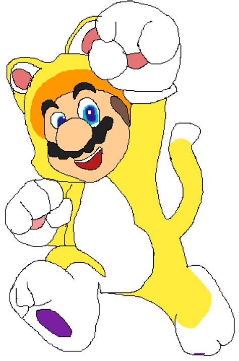 How To Draw Cat Mario Step By Step