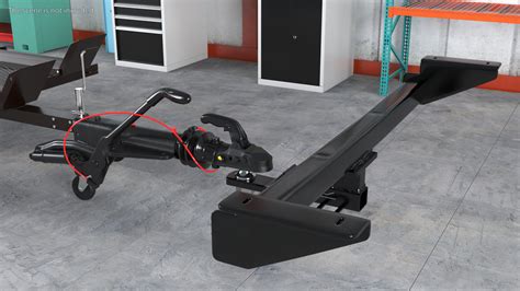 Trailer Hitch Receiver and Trailer Coupling Clamp 3D model | 3D Molier ...
