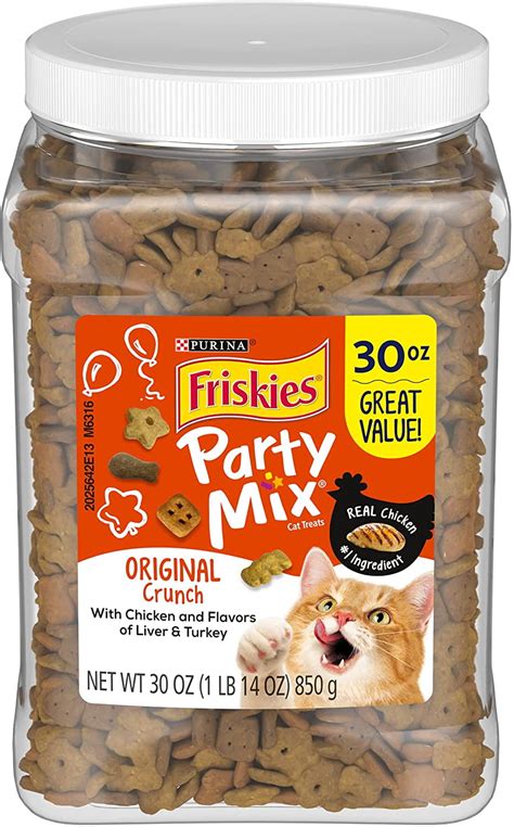 Buy Purina Friskies Party Mix Adult Cat Treats Extra Large Pouches ...