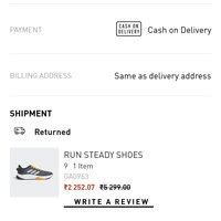 Adidas — Refund related issue on adidas