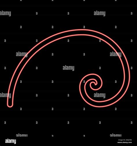 Neon spiral golden section Golden ratio proportion Fibonacci spiral red color vector ...