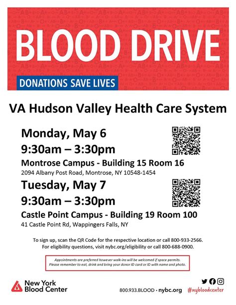 Blood Drive at VA Castle Point Campus, Castle Point VA Hospital, 7 May ...