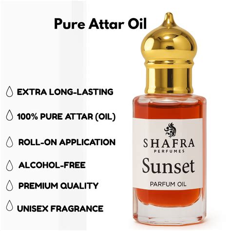 SunSet – Pure Attar Perfume Oil by Shafra | Alcohol-Free | Warm, Amber ...