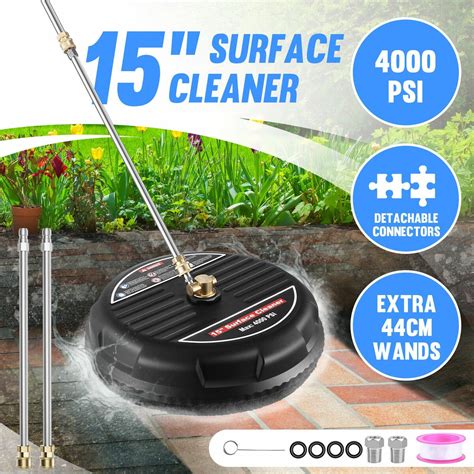 High Pressure Washer Surface Cleaner 15 Inch Concrete Driveway Scrubber ...