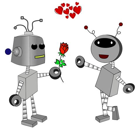 Robot Cartoon Love