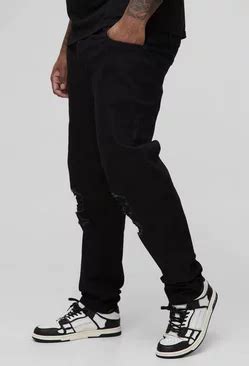 Men's Black Ripped Jeans | Black Distressed Jeans | boohooMAN UK
