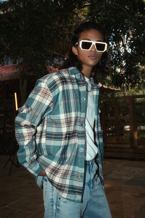Embroidered Flannel Shirt- (Slate Green)