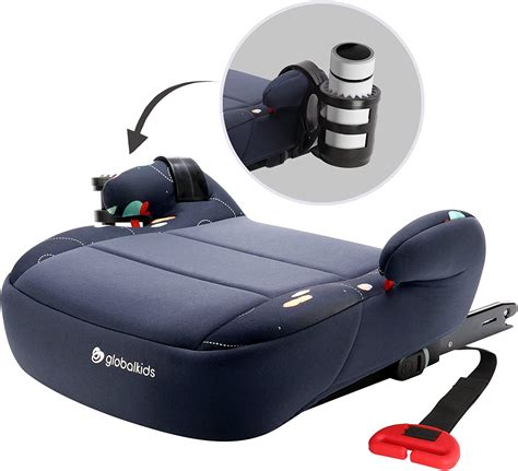 globalkids Booster Seat with ISOFIX - i-Size Car Seat for 3, 6 to 12 Years Approx. Portable ...
