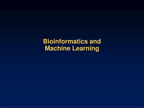 Machine Learning for Bioinformatics 的图像结果
