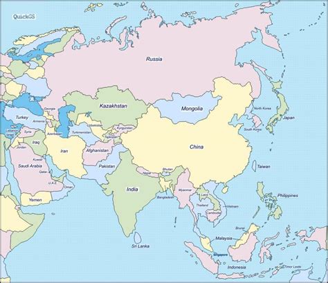 China on world map: surrounding countries and location on Asia map