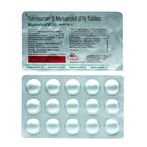 Bylenta M 25 Tablet 15's Price, Uses, Side Effects, Composition ...