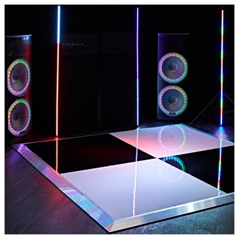 4m x 4m Portable Dance Floor by Gear4music, Chequerboard Finish ...
