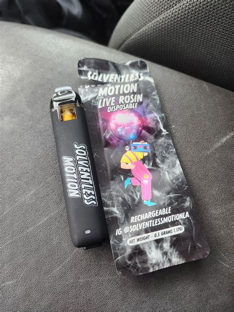 Solventless Motion .5g Live Rosin Disposable (Rootbeer GMO) : r/THCarts