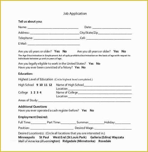 Image result for Basic Job Application