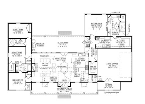 House Plans 4 Bedrooms One Floor | Floor Roma