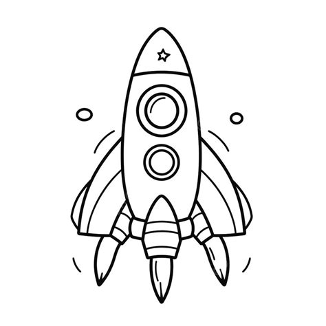 Rocket Ship Clipart Black And White