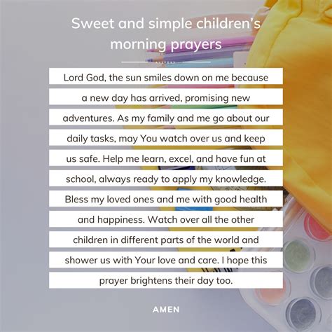 Sweet and simple children’s morning prayers – AvePray