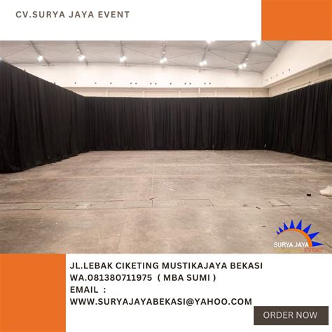 Sewa Kain Tirai Hitam Tinggi 5 Meter Jakarta