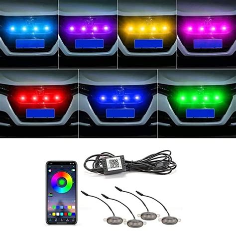 Semaphore® 4PCS Front Grille LED Lights RGB Style Lens LED Front Grille ...