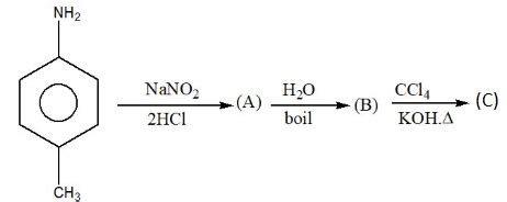 The product C in the above reaction is