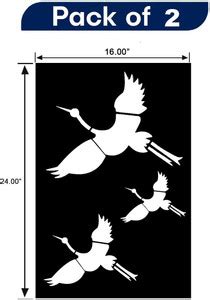 JAZZIKA Wall Stencils Pack of 2 (Size:- 16 X 24 Inch) THEME- Swan DIY ...