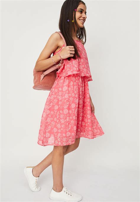 Buy Girls Floral Print Strappy Dress Online at just Rs. 699.0 ...