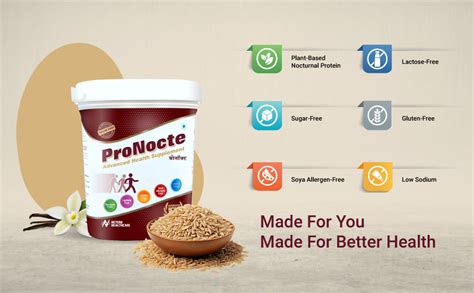 Pronocte Plant Based Protein Powder for Men & Women | Gluten Free ...
