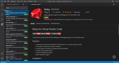 Ruby in Visual Studio 的图像结果